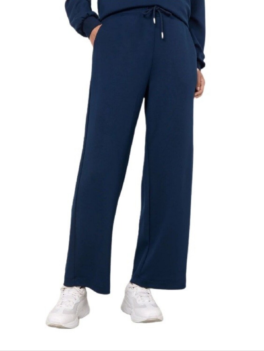 NWT Soyaconcept Wide-leg Navy Pants SZ L Lounge Athleisure Cozy